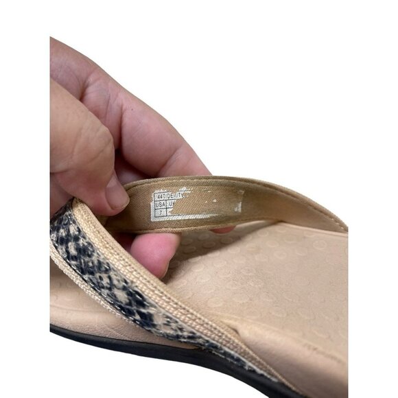 VIONIC TIDE II TVW1002 SNAKE SKIN TOE POST SANDALS US 7 - Picture 5 of 5